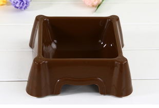 寵博士咖啡色方形碗 波奇寵物商城中的貼心日用品，為愛寵打造精致生活